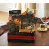 Assorted chocolates in a gift box on a table