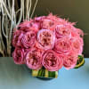 This lush pave features 24 incredible dutch imported roses with whimsical and