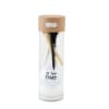 Clear tube gift set with three wooden tap handles and a round white item
