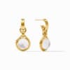 Gold Julie Voss Solara Hoop and Charm - Iridescent Clear Crystal colored