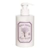 White pump bottle of French Lavender body lotion with a floral label