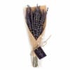 Bundle of dried lavender wrapped in brown paper and tied with twine
