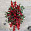 Standing easel will approximately match this -- flower substitutions may be needed
Banner