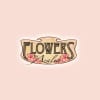 Logo reading Flowers by Azalea with pink floral accents