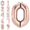 Rose gold number balloons from 0 to 9
