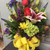 bright and colorful roses tulips iris lilies