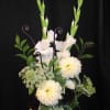 Creamy whites and chocolate accents keep it elegant and simple enough for