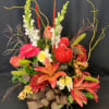 Glorious fall color, exact flowers, colors and items may vary. 