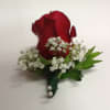 Consist of 1 rose, Baby's Breath , and Foliage 
Rose is available