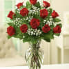 A dozen gorgeous red roses are the perfect romantic gift to send