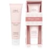 Two pink hand cream tubes, one in a gift box.