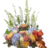 Celebrate a beautiful life with this vibrant and uplifting urn wreath, thoughtfully