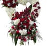 27 inch red and white sympathy Heart