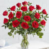 Our Beautiful Heart's Desire Bouquet includes; 18 red roses &amp; assorted greenery!!