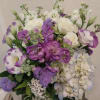 purple bicolor Lisianthus Lavender Stocks White Stocks White Spray Roses Blue Hydrangera