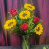 Red roses represent love and romance. Combining the enamored red rose abnd