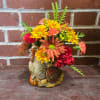 Mixed bouquet in a turkey-shaped ceramic vase