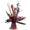 Simple elegant arranged in a beautiful ceremic vase