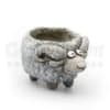 Small gray animal-shaped planter with a wide opening