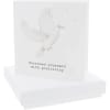 Greeting card with 4mm sterling silver cubic zirconia stud earrings