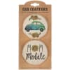 Set of 2 stoneware car coasters