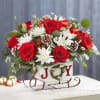 Joy sleigh with xmas greens and fresh flowers, picture shown is premium