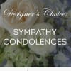 White floral sympathy arrangement with roses and hydrangeas