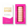 Boxed set of grapefruit shower steamers in pink and white packaging