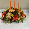 Mixed autumn flowers and colors , festive centerpiece, arrangement