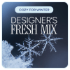 Winter-themed designer's fresh mix graphic with snowflakes and text
