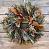 100% natural materialled preserved wreath.  