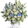 Honor the memory of your beloved with this breathtaking bouquet of sky