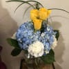 Just like the song, but we've added some blue hydrangea circled around