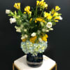 Its a mountain of flowers from the bottom to the top. You