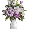 Go all-out for style with this stunning silver vase filled with lavender
