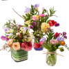 Always Happy , always spring . We use as many local flowers