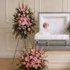 Soft and serene, this glorious collection of seven hand-made sympathy pieces celebrate