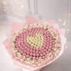 A luxurious bouquet made of fresh strawberries and delicate spray roses, beautifully