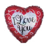 Heart-shaped red balloon with "I Love You" text