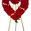 Express your deepest love and heartfelt condolences with this stunning heart-shaped standing