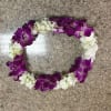 Purple &amp; white lei