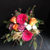 Choose this eye catching collection of roses, carnations, gerber daisy's and other
