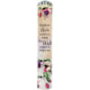 Memorial candle with floral design and sympathy message