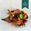 Rich Fall Cornucopia arrangement .