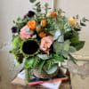 Rich rustic hues of color accented with natural accents in a 6x6