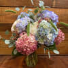 Mixture of Pastel Colors of Hydrangeas