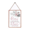 Framed floral wall sign with the words Moms are people who know us the best and love us the most