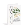 Sympathy card with "Forever and always" text and leafy illustration