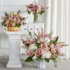 This elegant collection features traditional arrangements in soft pink tones, thoughtfully designed