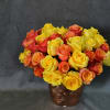  Vibrant orange and yellow roses, you'll never go wrong with roses.